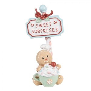 Vánoční dekorace Perníček Gingerbread Sweet Surprises Pastello - 13*10*25 cm Clayre & Eef  - -