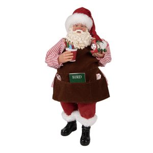 Vánoční dekorace taťka Santa Claus s mašinkou - 16*8*28 cm Clayre & Eef  - -