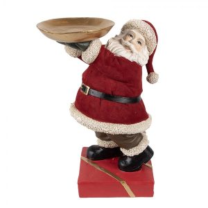 Vánoční dekorace Santa s miskou - 17*13*26 cm Clayre & Eef  - -