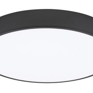 Černé kovové stropní LED světlo Nova Luce Hadon 50 cm  - Výška7 cm- Průměr 50 cm