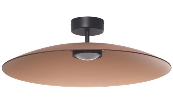 Hnědé skleněné stropní LED světlo Nova Luce Polifemo 60 cm  - Výška18