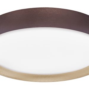 Hnědé kovové stropní LED světlo Nova Luce Luton 55 cm  - Výška8