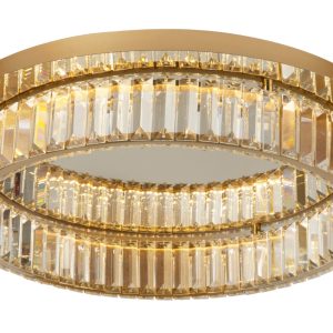 Zlaté stropní LED světlo Nova Luce Aurelia 60 cm  - Výška12 cm- Průměr 60 cm