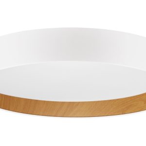 Bílé kovové stropní LED světlo Nova Luce Stake 60 cm  - Výška9 cm- Průměr 60 cm