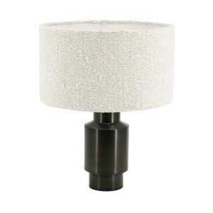 By-Boo Černo-béžová kovová stolní lampa Dust  - Výška45 cm- Průměr stínidla 36 cm