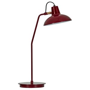 House Doctor Červená kovová stolní lampa Desk  - Výška50 cm- Průměr 18/34 cm