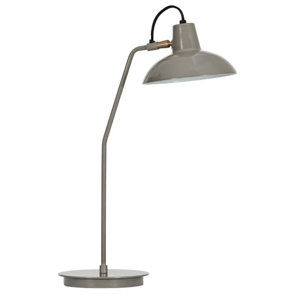 House Doctor Šedá kovová stolní lampa Desk  - Výška50 cm- Průměr 18/34 cm