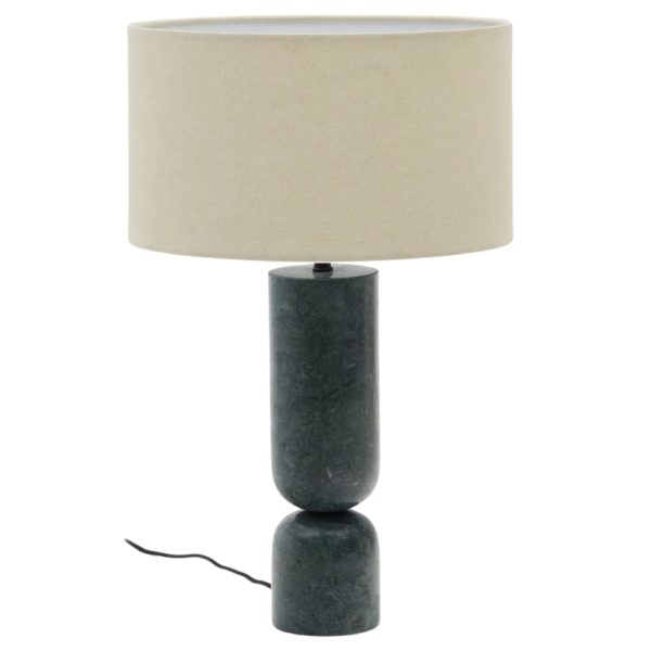 Zelená mramorová stolní lampa Kave Home Vex  - Výška57 cm- Průměr 35 cm