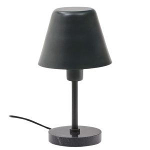 Tmavě zelená kovová stolní lampa Kave Home Calina  - Výška32 cm- Průměr 18 cm