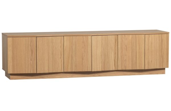 WOOOD Dubový TV stolek Mora 200 x 45 cm  - Výška52 cm- Šířka 200 cm