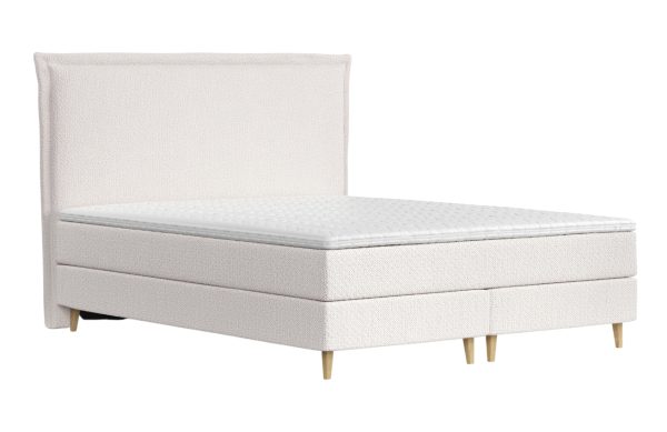 Maison de Rêve Světle béžová čalouněná postel boxspring CALMA 140 x 200 cm  - Výška58 cm- Šířka 140 cm