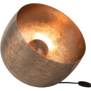 Zlatá kovová stolní lampa J-line Paris  - Výška31 cm- Průměr 35 cm