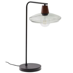 Zelená skleněná stolní lampa Kave Home Silex II.  - Výška55 cm- Šířka 30 cm