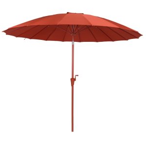 Červený slunečník ZUIVER SUNBRELLA 250 cm  - Výška235 cm- Hmotnost 5