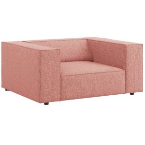 Růžové čalouněné křeslo Cosmopolitan Design Arendal  - Výška70 cm- Šířka 124 cm