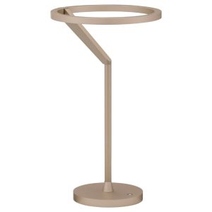 Hnědá kovová stolní LED lampa Nova Luce Tilia  - Výška38 cm- Průměr 22 cm