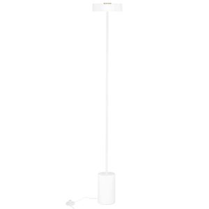 Bílá kovová stojací LED lampa Nova Luce Thea 135 cm  - Výška135 cm- Průměr 20 cm