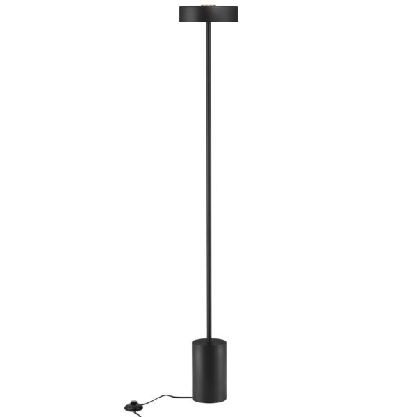 Černá kovová stojací LED lampa Nova Luce Thea 135 cm  - Výška135 cm- Průměr 20 cm