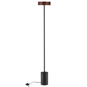 Hnědo-černá kovová stojací LED lampa Nova Luce Thea 135 cm  - Výška135 cm- Průměr 20 cm