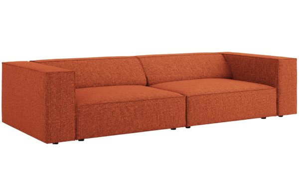 Terakotově červená čalouněná čtyřmístná pohovka Cosmopolitan Design Arendal 244 cm  - Výška70 cm- Šířka 244 cm