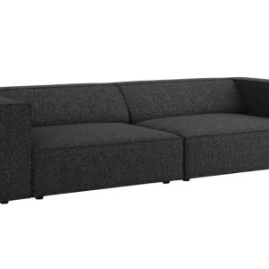 Černá čalouněná čtyřmístná pohovka Cosmopolitan Design Arendal 244 cm  - Výška70 cm- Šířka 244 cm