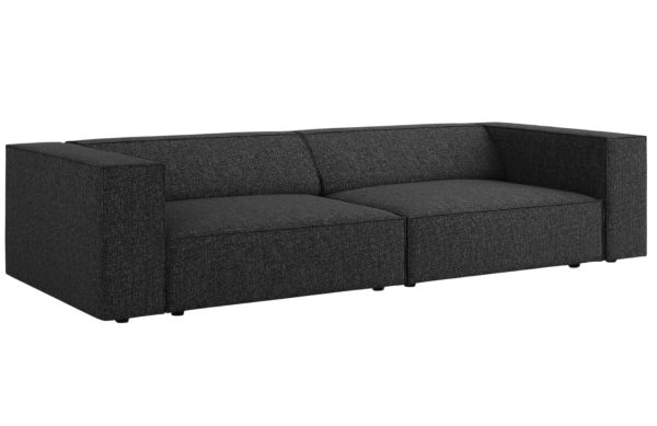 Černá čalouněná čtyřmístná pohovka Cosmopolitan Design Arendal 244 cm  - Výška70 cm- Šířka 244 cm