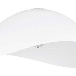 Bílé kovové stropní světlo Nova Luce Opsi 50 cm  - Výška24 cm- Průměr 50 cm