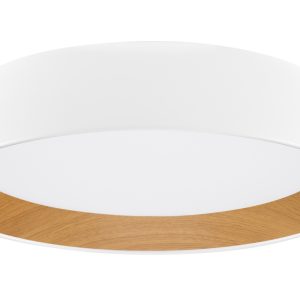 Bílé kovové stropní LED světlo Nova Luce Sigi 45 cm  - Výška10 cm- Průměr 45 cm