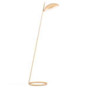 Zlatá kovová stojací LED lampa Nova Luce Flute 153 cm  - Výška153 cm- Šířka 55 cm