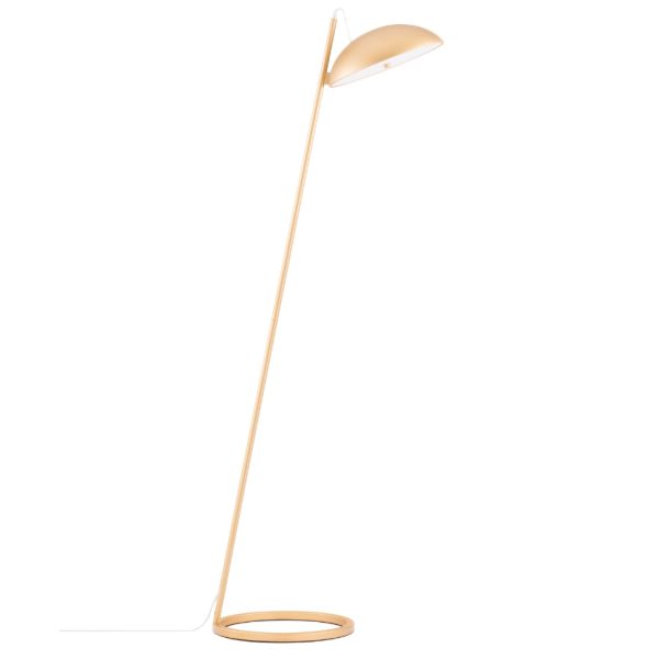 Zlatá kovová stojací LED lampa Nova Luce Flute 153 cm  - Výška153 cm- Šířka 55 cm