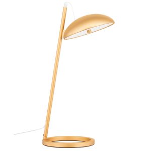 Zlatá kovová stolní LED lampa Nova Luce Flute  - Výška53 cm- Šířka 20 cm