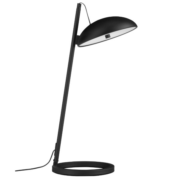 Černá kovová stolní LED lampa Nova Luce Flute  - Výška53 cm- Šířka 20 cm