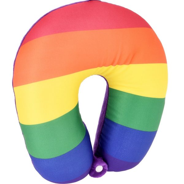 Cestovní polštářek Rainbow fialová  - Barvafialová- Materiál povrchové tkaniny 100% polyester