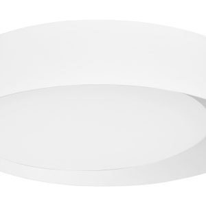 Bílé kovové stropní LED světlo Nova Luce Oby 60 cm  - Výška12 cm- Průměr 60 cm