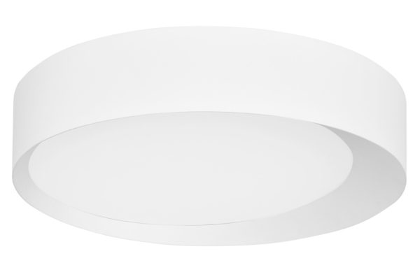 Bílé kovové stropní LED světlo Nova Luce Oby 60 cm  - Výška12 cm- Průměr 60 cm