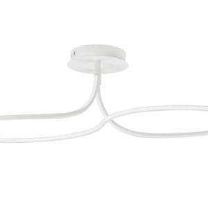 Bílé kovové stropní LED světlo Nova Luce Fungo 102 cm  - Výška30 cm- Šířka 102 cm