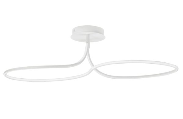 Bílé kovové stropní LED světlo Nova Luce Fungo 102 cm  - Výška30 cm- Šířka 102 cm