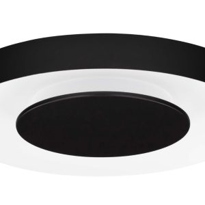 Černobílé kovové stropní LED světlo Nova Luce Pada 40 cm  - Výška5 cm- Průměr 40 cm