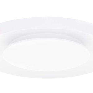 Bílé kovové stropní LED světlo Nova Luce Pada 60 cm  - Výška5 cm- Průměr 60 cm