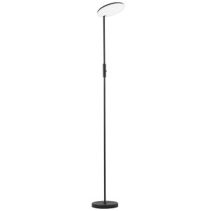 Černá kovová stojací LED lampa Nova Luce Notos 205 cm  - Výška205 cm- Průměr stínidla 27 cm