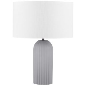 Šedá stolní lampa Nova Luce Ammos  - Výška47 cm- Průměr 35 cm