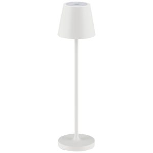 Krémově bílá kovová nabíjecí stolní LED lampa Nova Luce Petit  - Výška28 cm- Průměr 7 cm