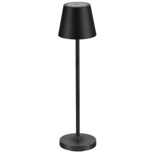 Antracitově šedá kovová nabíjecí stolní LED lampa Nova Luce Petit  - Výška28 cm- Průměr 7 cm