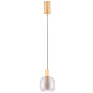 Skleněné závěsné LED světlo Nova Luce Imatia 16 cm  - Výška215 cm- Průměr 16 cm