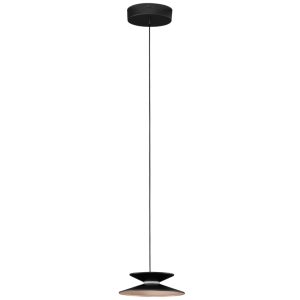 Černé kovové závěsné LED světlo Nova Luce Morfi 20 cm  - Výška190 cm- Průměr 20 cm