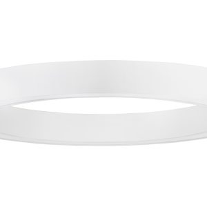 Bílé kovové stropní LED světlo Nova Luce Morbido 80 cm  - Výška8 cm- Průměr 80 cm