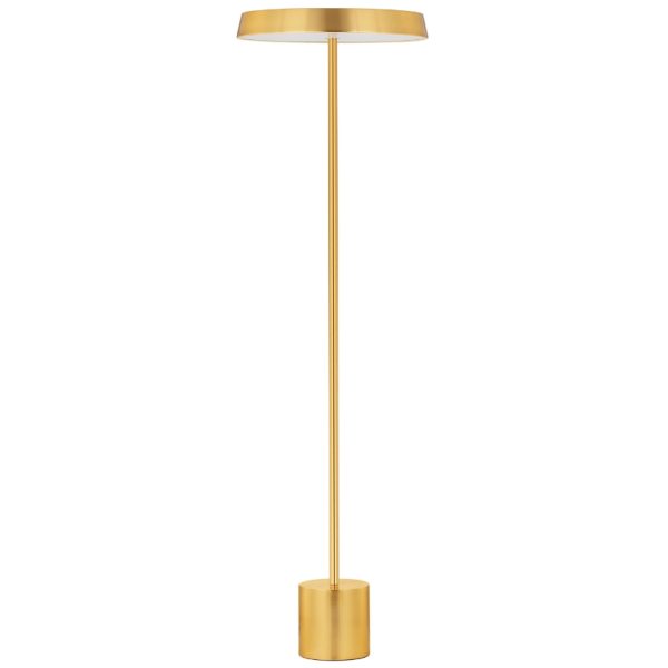 Zlatá kovová stojací LED lampa Nova Luce Vetro 136 cm  - Výška136 cm- Průměr 40 cm