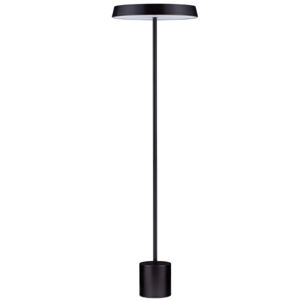 Černá kovová stojací LED lampa Nova Luce Vetro 136 cm  - Výška136 cm- Průměr 40 cm