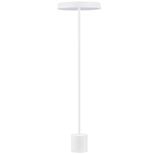 Bílá kovová stojací LED lampa Nova Luce Vetro 136 cm  - Výška136 cm- Průměr 40 cm