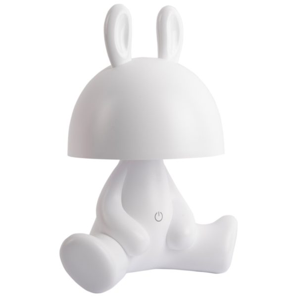 Present time Bílá plastová dětská LED lampa BunBun 27 cm  - Výška27 cm- Průměr 17 cm